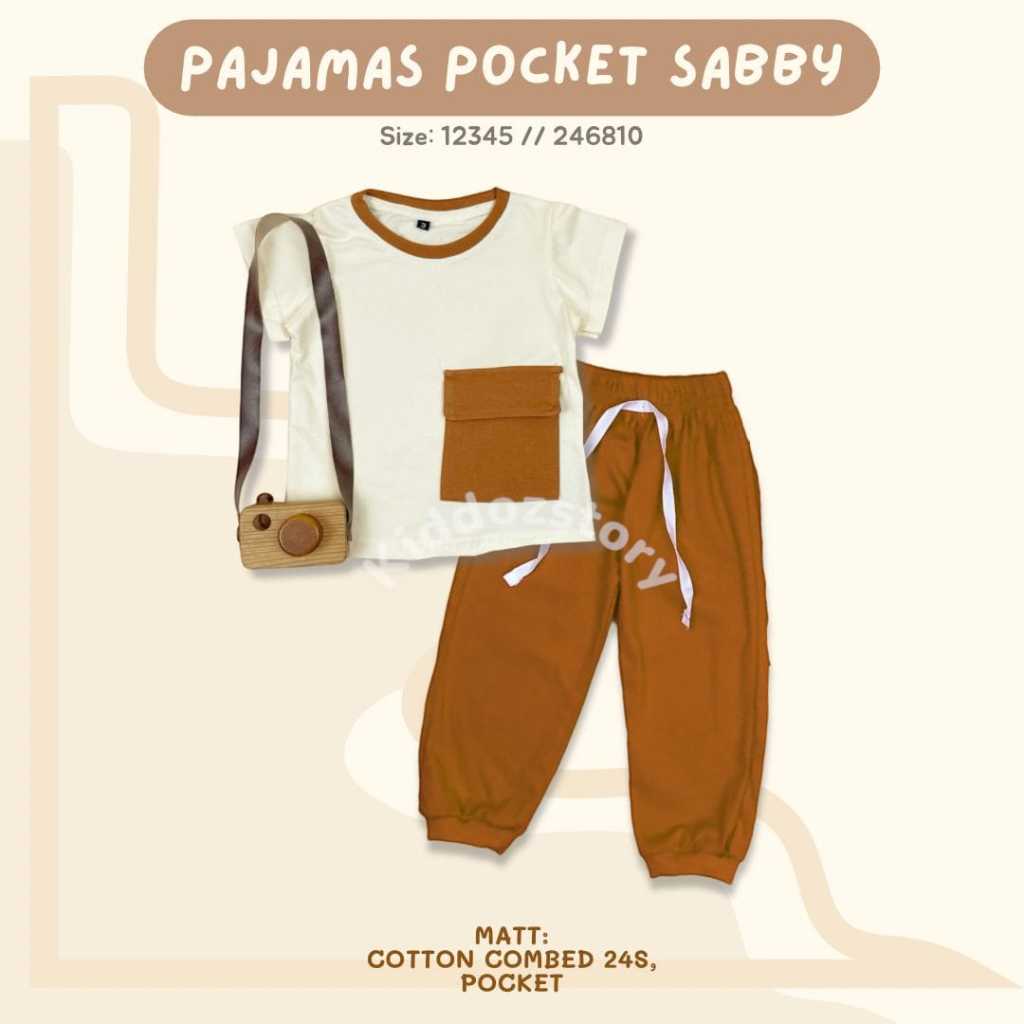 Pajamas Pocket Sabby Setelan Pineapple Kids Setelan Panjang Anak Usia 2 3 4 5 6 7 8 thn