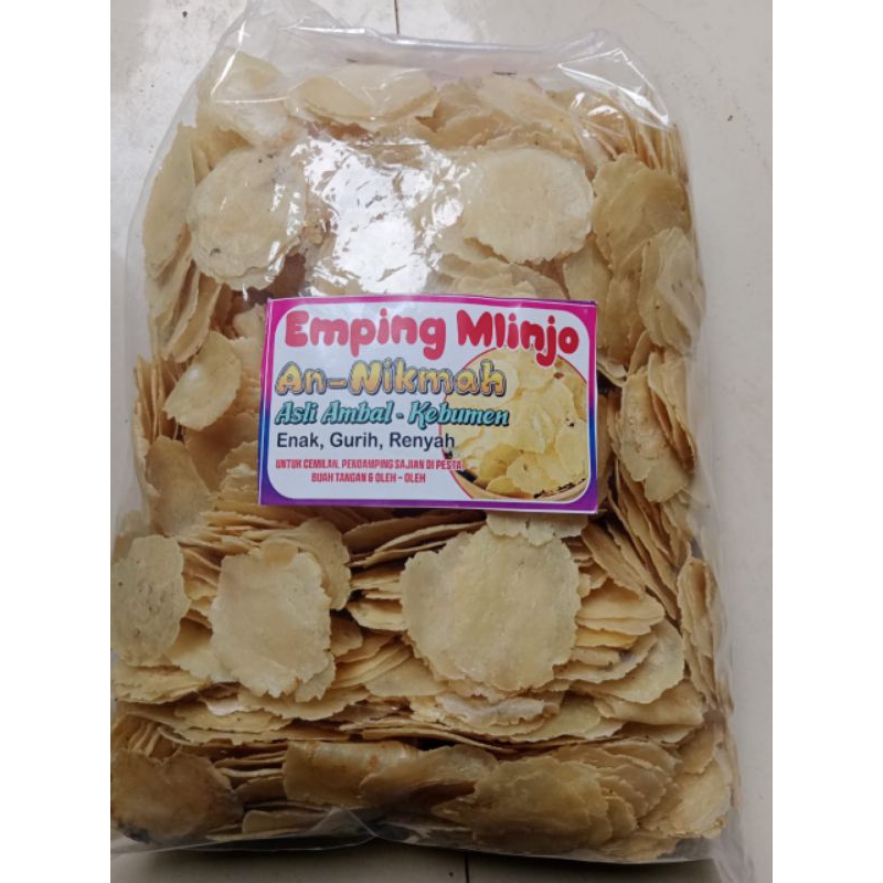 emping melinjo mentah 1 kg asli kebumen