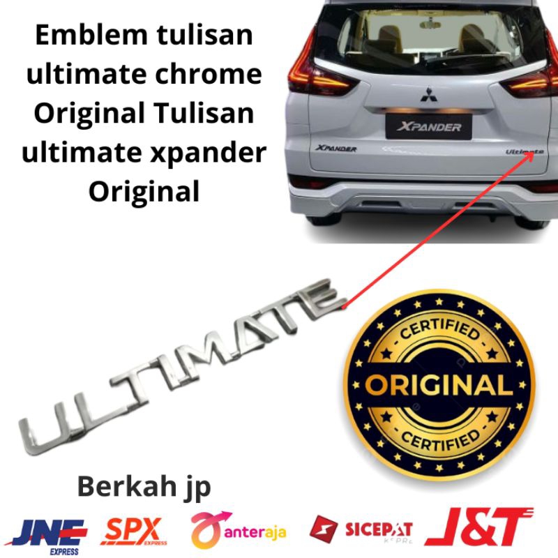 Emblem tulisan ultimate chrome Original Tulisan ultimate xpander Original