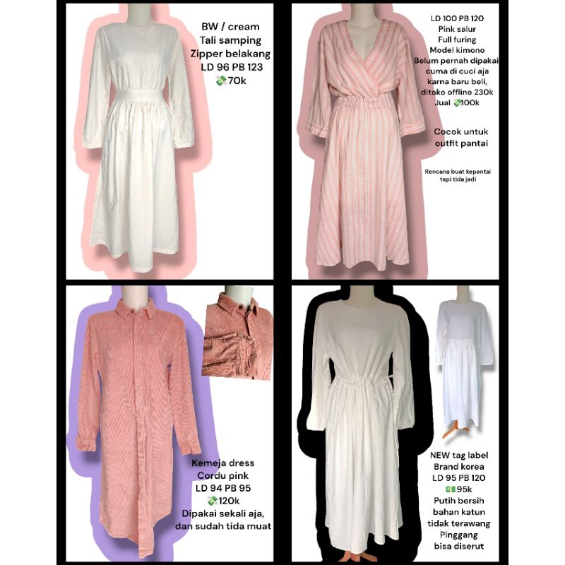 DRESS LENGAN PANJANG/ DRESS PL DAN Thft / MIDI DRESS PL / GAMIS PL