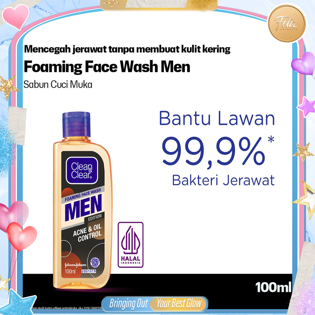 * FELIZ * CLEAN and CLEAR Foaming Face Wash MEN 100ml