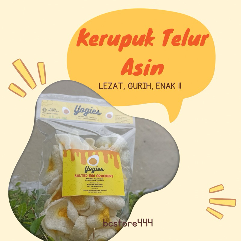 

Kerupuk Telur Asin Yogies Kemasan Kecil 50gr - Renyah untuk Teman Santai