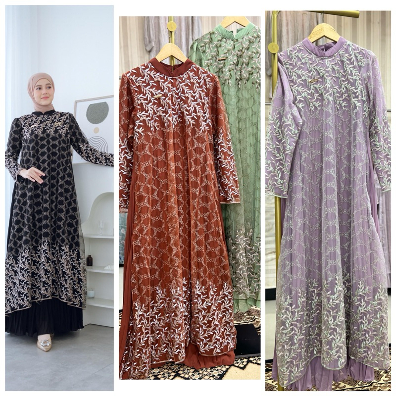 Zuraida Dress Gamis FENTA HOUSE Original Branded Cantik kekinian / Butik Aceh Setia Budi gamis Pesta