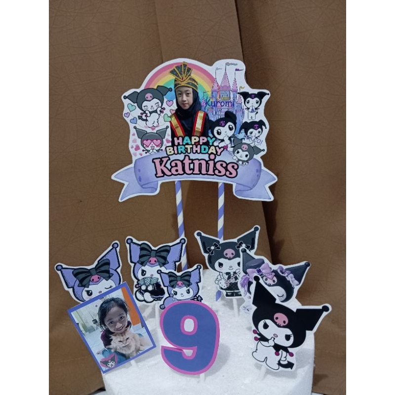 Topper cake kuromi custom foto