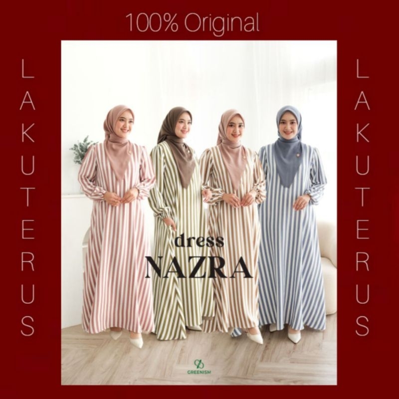LAKUTERUS_ID | NAZRA DRESS BY GREENISM | GAMIS SYAKILA MOTIS SALUR