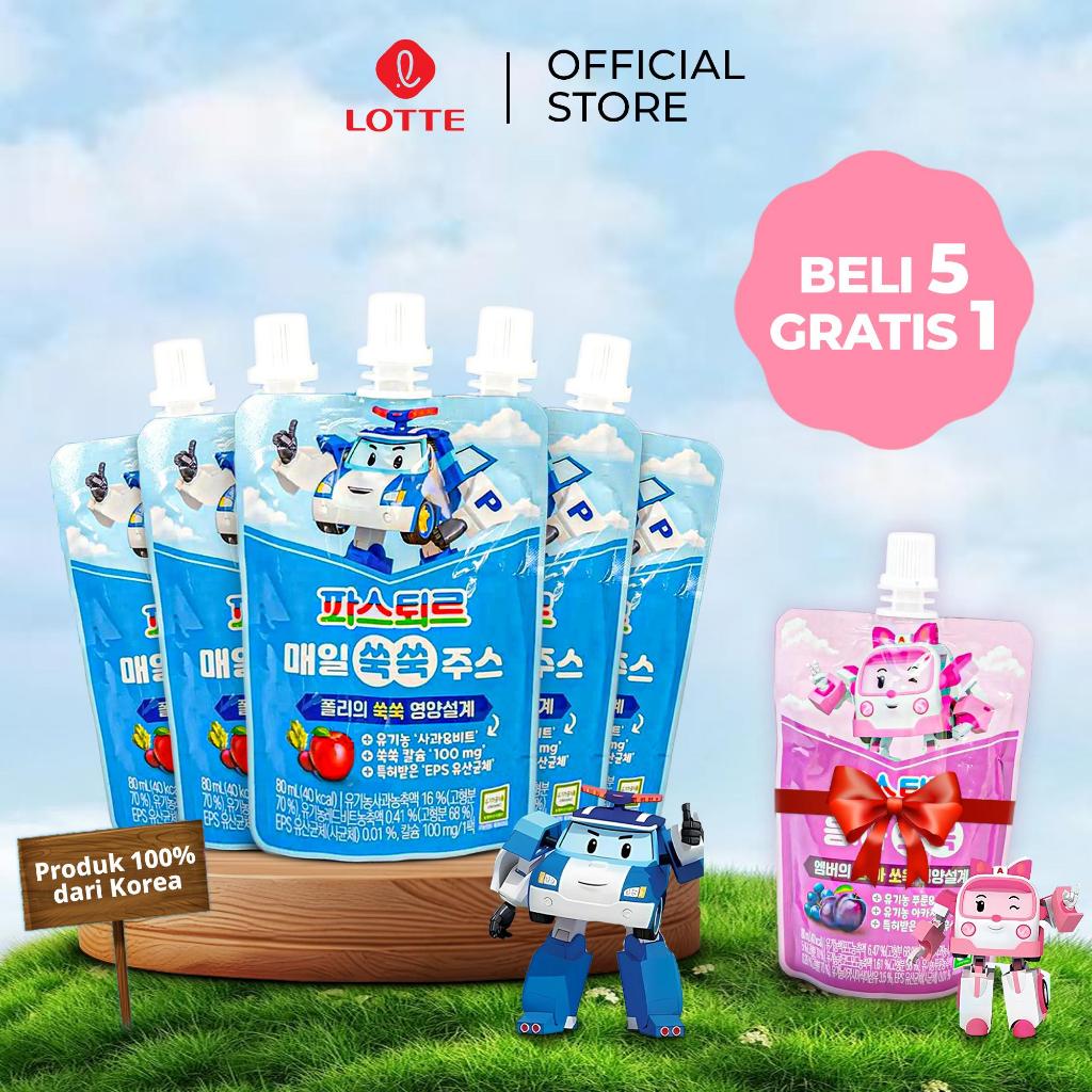 

Beli 5 gratis 1 - Jus buah organik LOTTE membantu anak tumbuh tinggi, kaya kalsium untuk tulang dan gigi yang kuat - Rasa apel dan bit alami, tanpa gula, 80ml