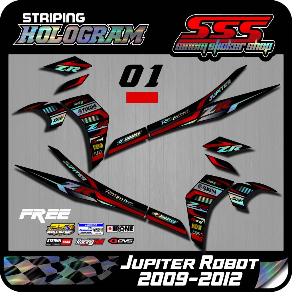 Sticker Striping Hologram Yamaha Jupiter Z Robot Road Race 01