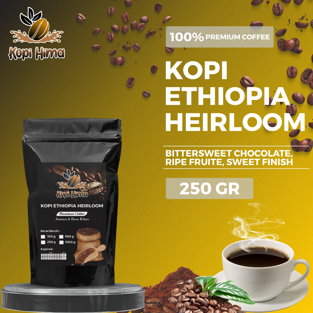 

kopi.hima - bubuk kopi ethiopia heirloom berat 250 gram premium roasting