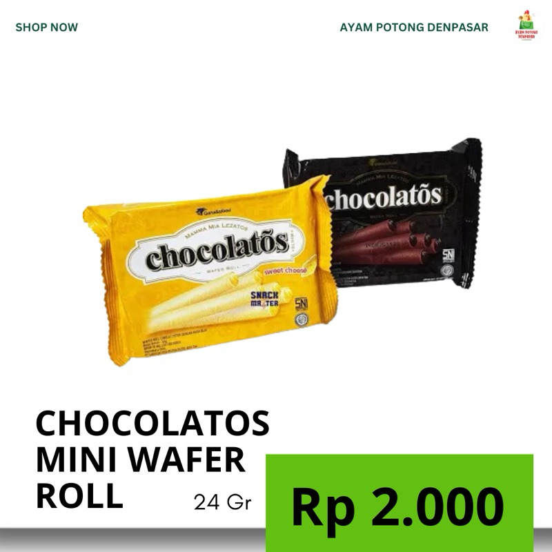 

CHOCOLATOS MINI WAFER ROLL 24gr