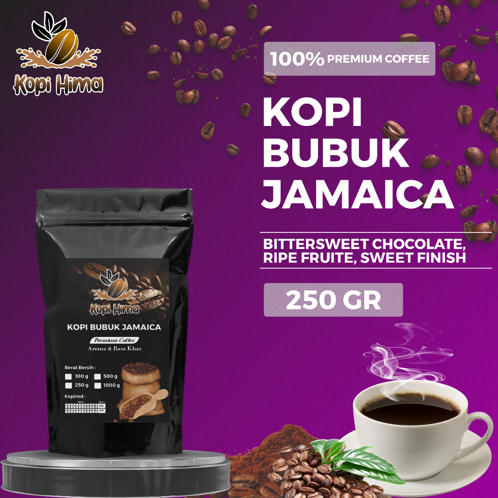 

Produk kopi.hima - bubuk kopi jamaica berat 250 gram premium roasting