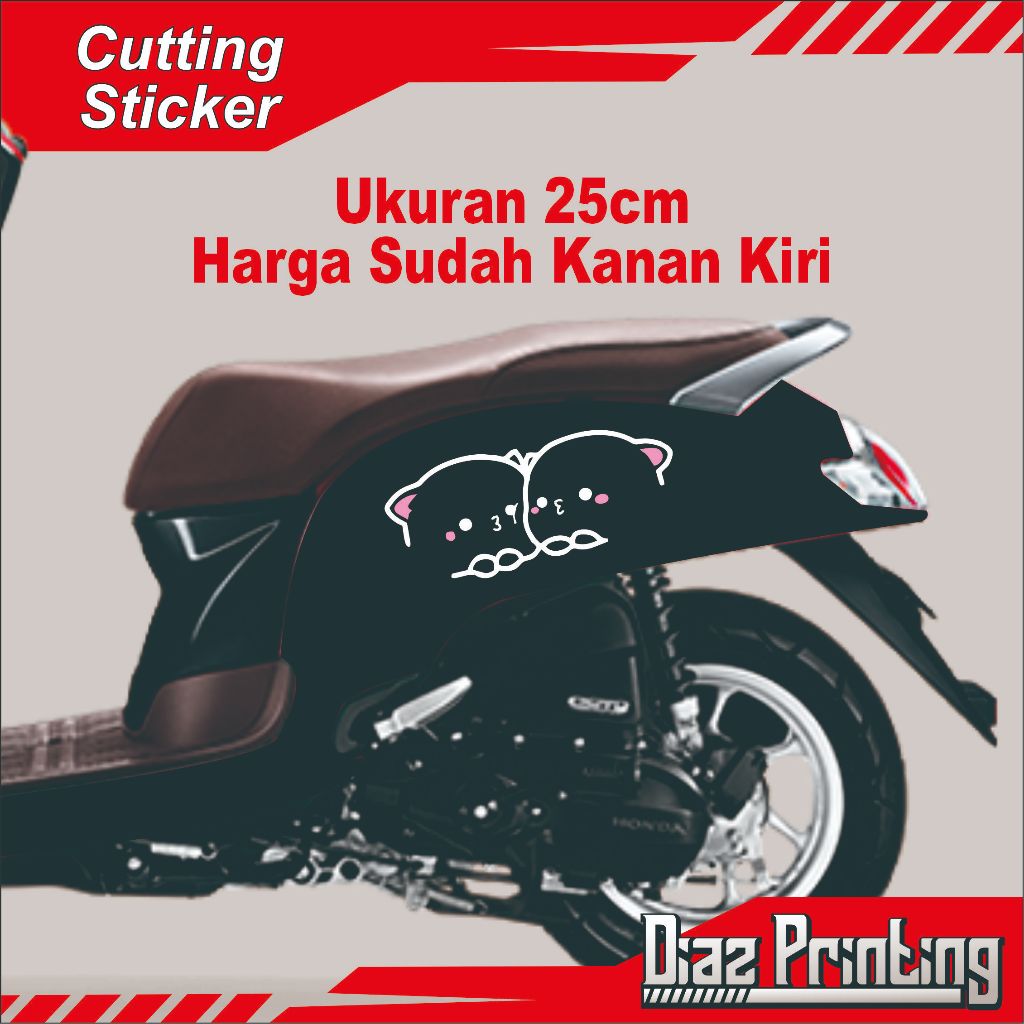 Stiker Sicker Scoopy Kucing Lucu