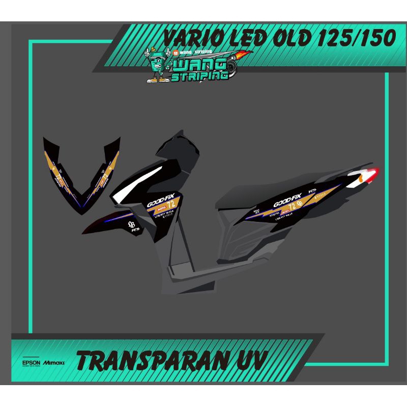 Striping Sticker Vario Led OLD 125/150 Transparan Livery Monalisa