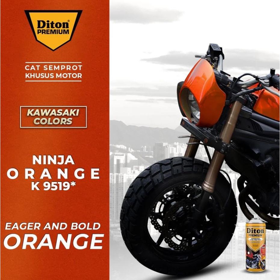 Cat Semprot DITON PREMIUM Kawasaki Colors - Ninja Orange K 9519