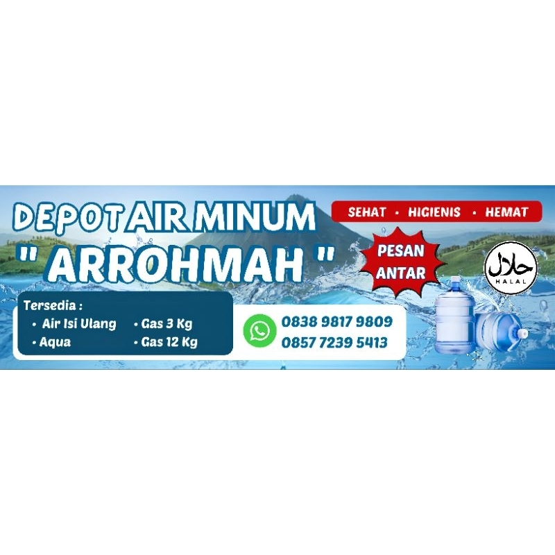 Custom Cetak Banner 1 meter x 3 meter