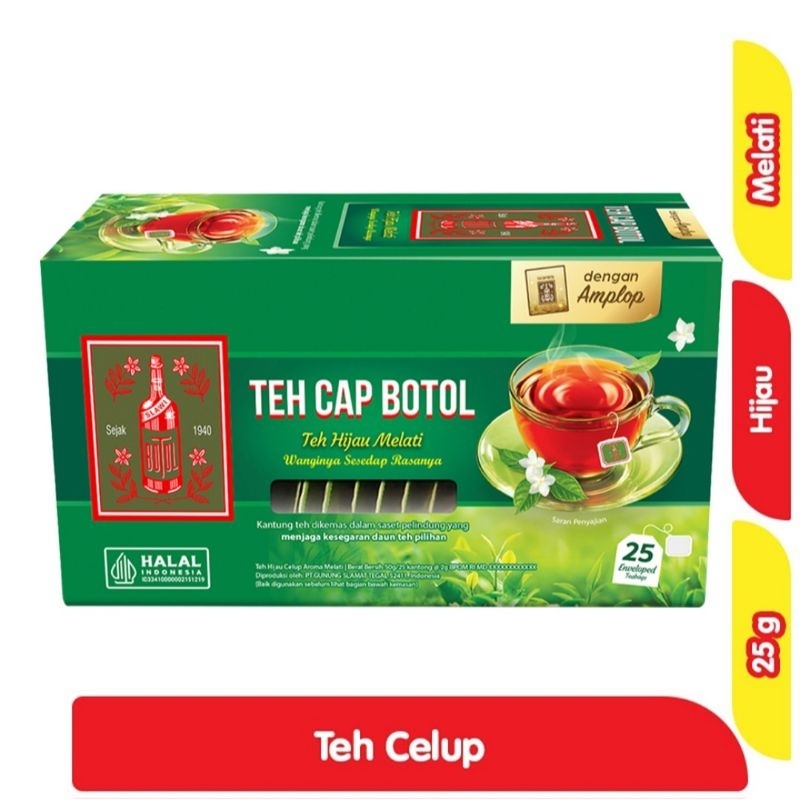 

Teh cap botol teh hijau celup 25 pcs