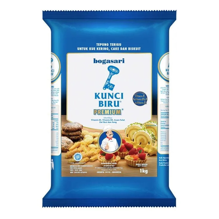 

Tepung Terigu Kunci Biru Bogasari 1kg