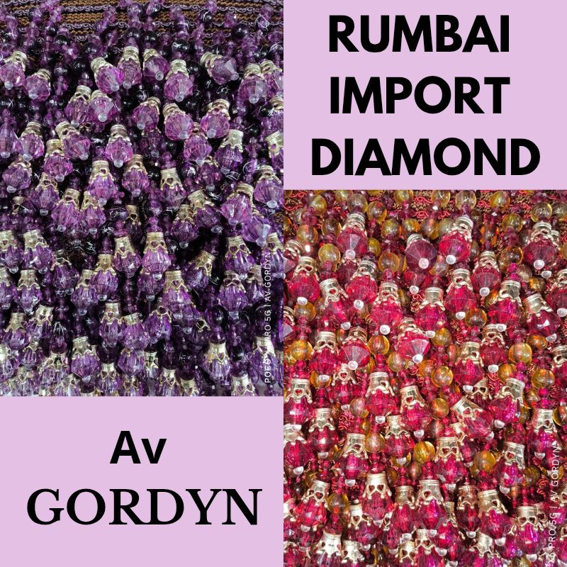 Rumbai Import Diamond Perpcs 14meter | Poni Gorden Kristal Import | Rumbe Import Gorden Taplak Meja