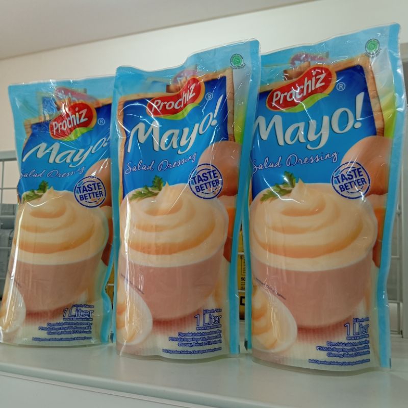 

Prochiz Original Mayo Salad Dressing 1L Liter Mayones Mayonnaise untuk Risol Saus Salad Buah