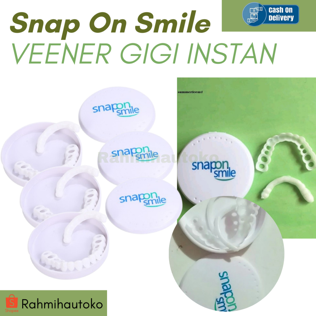 Snap On Smile Veneer Gigi Instan Original 100% Gigi Palsu Tiruan Authentic Atas Bawah