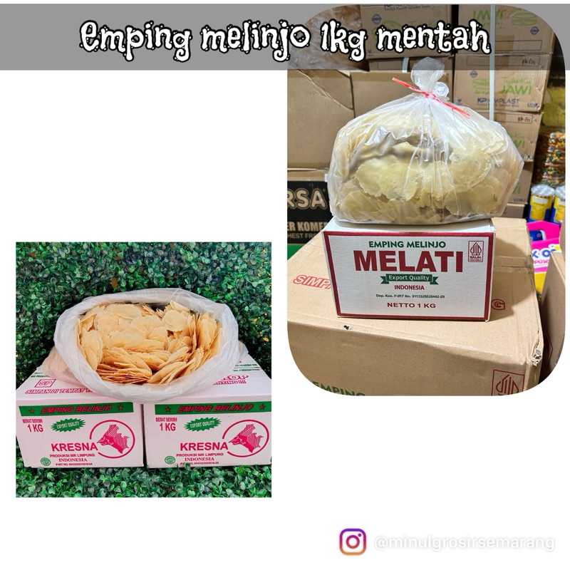 

emping melinjo Mentah 1kg Limpung