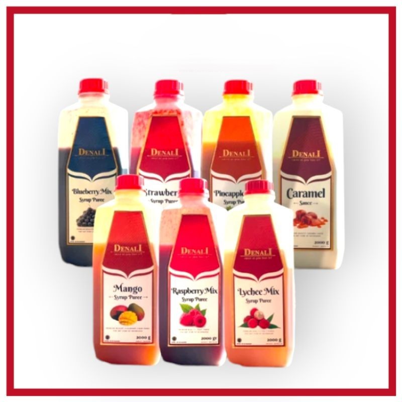 

[oddsolshop] pekanbaru/Denali Sirup & Saus 2KG Puree Dark Chocolate Strawberry Lychee Caramel Sauce