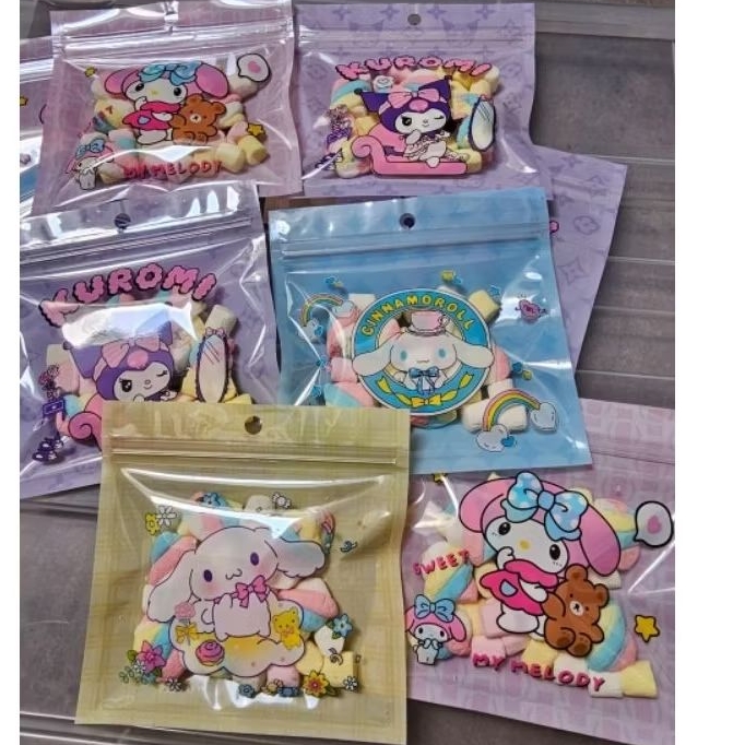 

permen marshmallow sanrio kuromi cinnamorol my melody