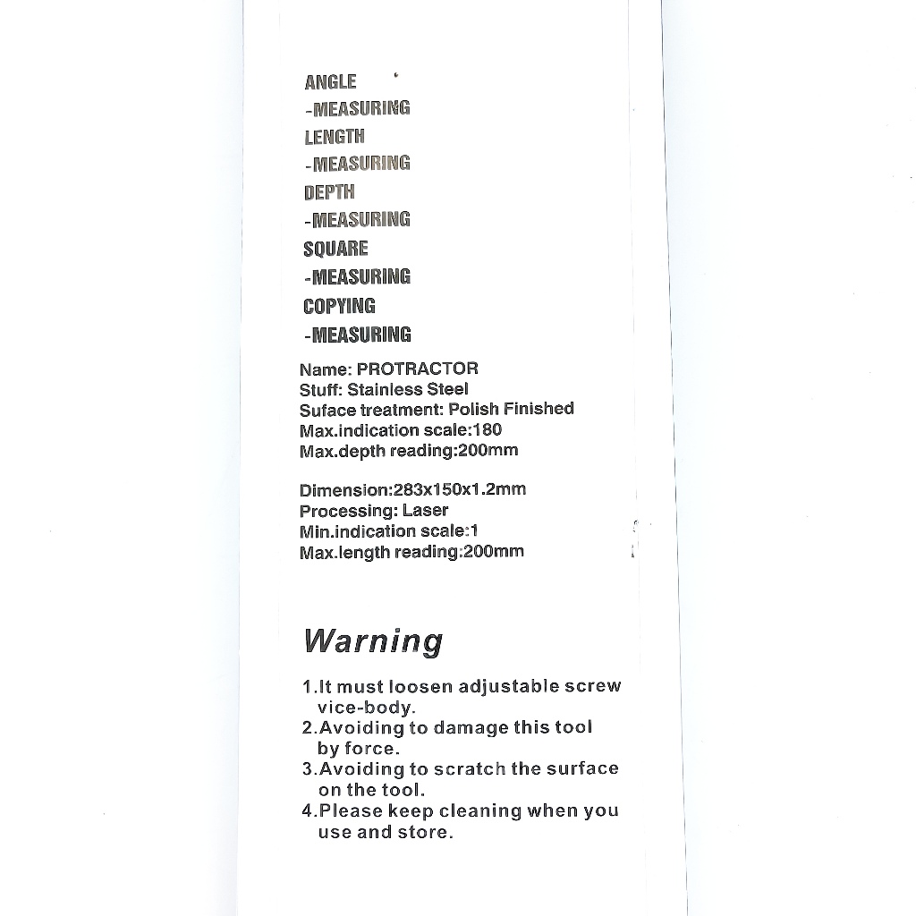 

Penggaris Combi Busur Derajat Stainless 180 Derajat Protractor Alat Ukur Sudut