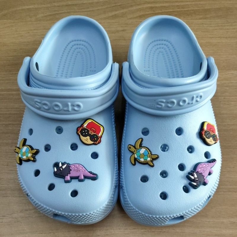 SANDAL CROCS CLASSIC CLOG SKY BLUE BIRU LANGIT NO CUTTING MADE IN INDONESIA M4W6 ASLI ORIGINAL AUTHE