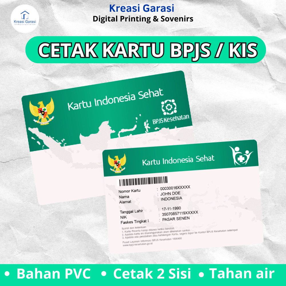 

Cetak Print Kartu Bpjs/Kis Bahan Pvc Termurah Bekasi