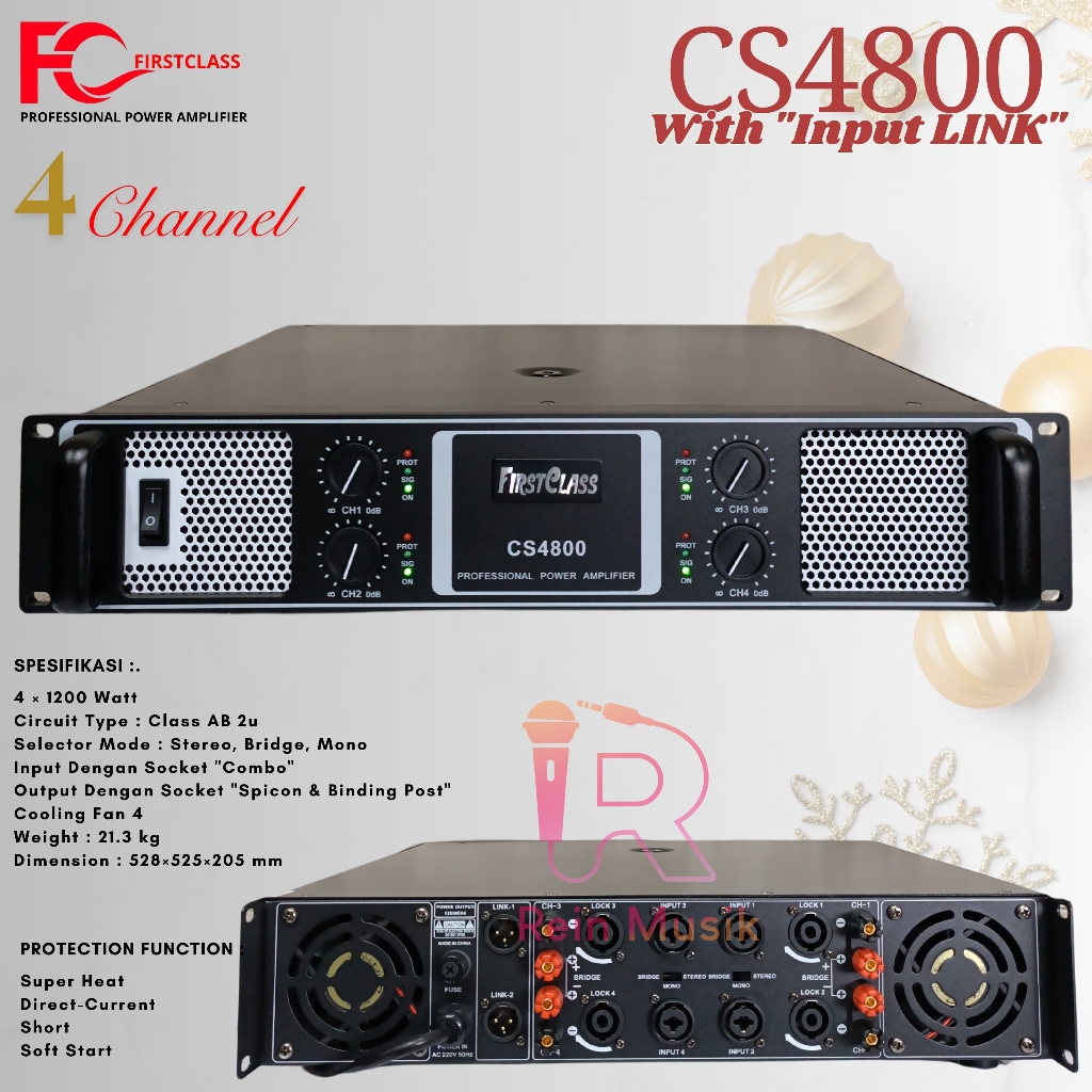 Power Amplifier FirstClass CS 4800 / FC CS4800 1200w x 4 ORIGINAL