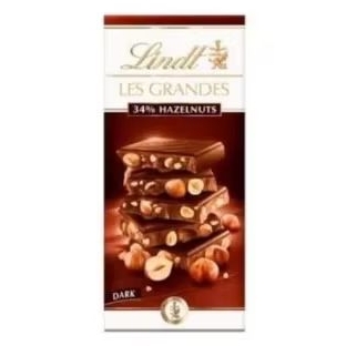 

Lindt Les Grandes 34% Hazelnut Dark Chocolate