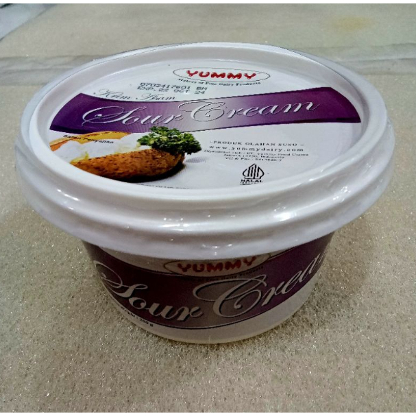 

YUMMY SOUR CREAM/KRIM ASAM 250GR KHUSUS KURIR INSTANT DAN SAMEDAY