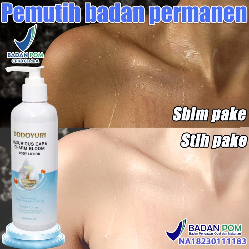 DODOYURI Pemutih badan permanen body lotion pemutih body lotion whitening 250ml Whitening body lotio