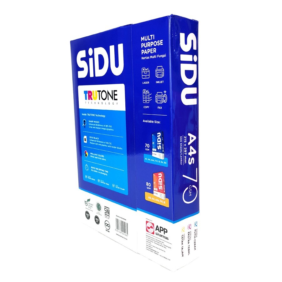 

Kertas HVS 70 GSM A4S SIDU