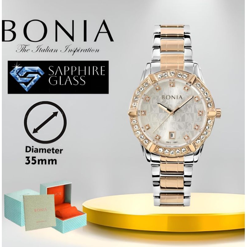 Jam Tangan Wanita Bonia Bnb10651-2617s Jam Tangan Wanita Bonia Kaca Sapphire Original bnb10651-2617s