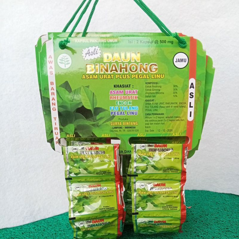 [Kapsul Daun_Binahong asli berkhasiat 20 sachet