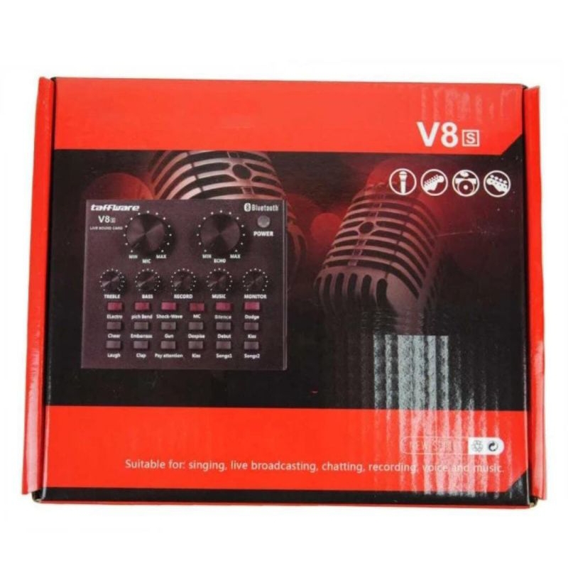 TAFFSTUDIO V8S SOUNDCARD / MIXER BLUETOOTH V8S