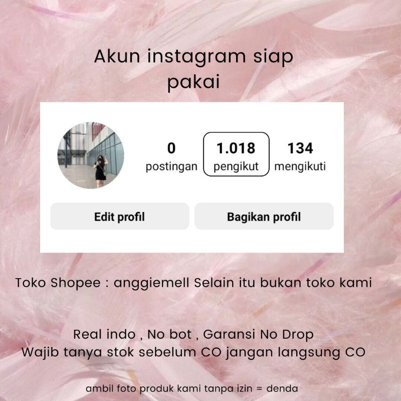 JUAL AKUN INSTAGRAM IG INDO REAL AKTIF GARANSI NO DROP