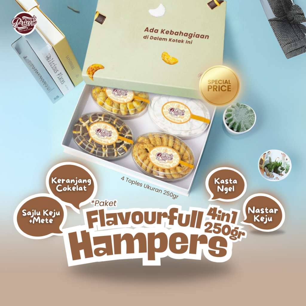 

Prime Kue Lebaran Flavourfull Hampers 4 In 1 Lebih hemat 250gr