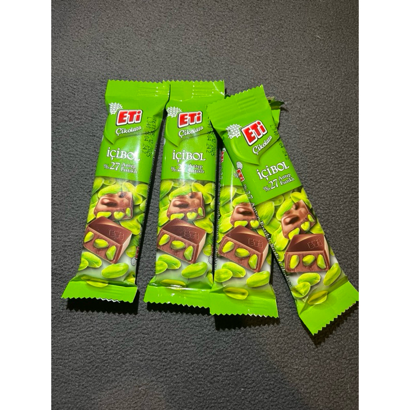 

COKLAT PISTACHIO ETI TURKI COKLAT ICIBOL 27% PISTACHIO 30 gram