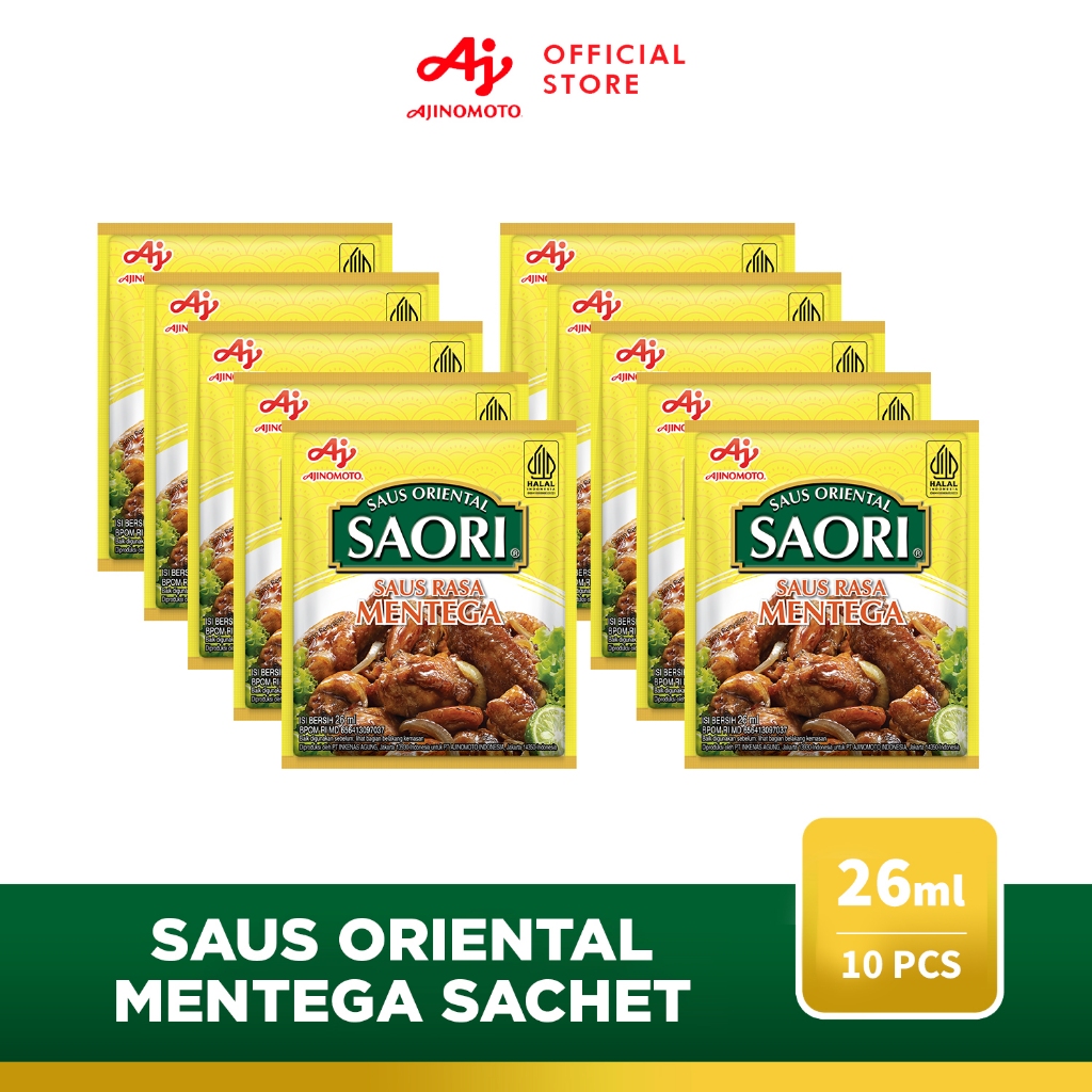 

SAORI® Saus Mentega Oriental Sachet 26 ml (10 pcs)