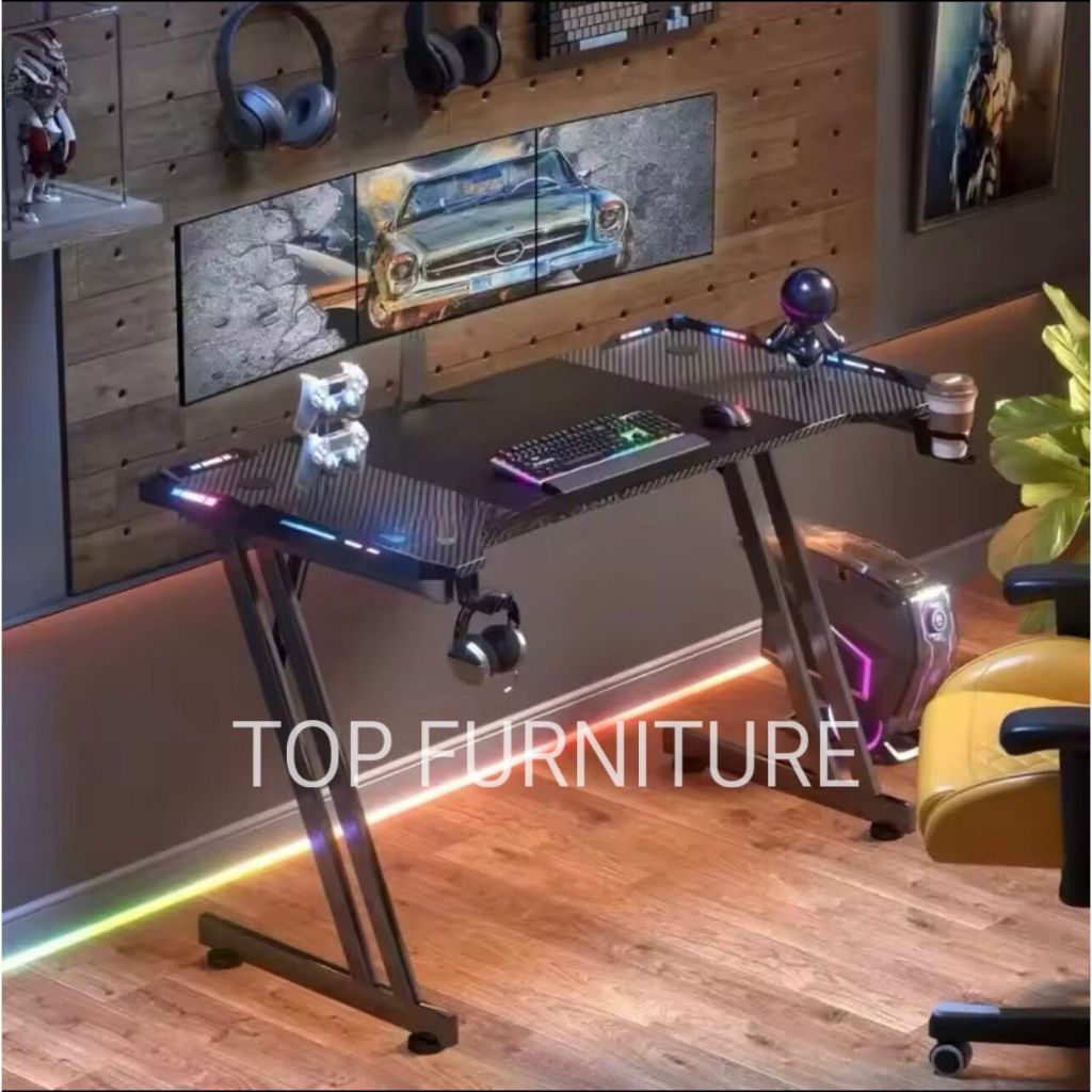 gaming table lampu meja komputer meja komputer pc meja gaming led meja bermain anak