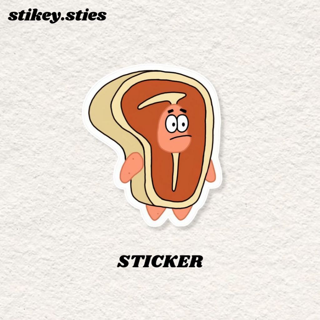 

STICKER PATRICK STAR AESTHETIC ANTI AIR VINYL / STIKER HELM LAPTOP HP MOTOR TUMBLR TAS KOPER