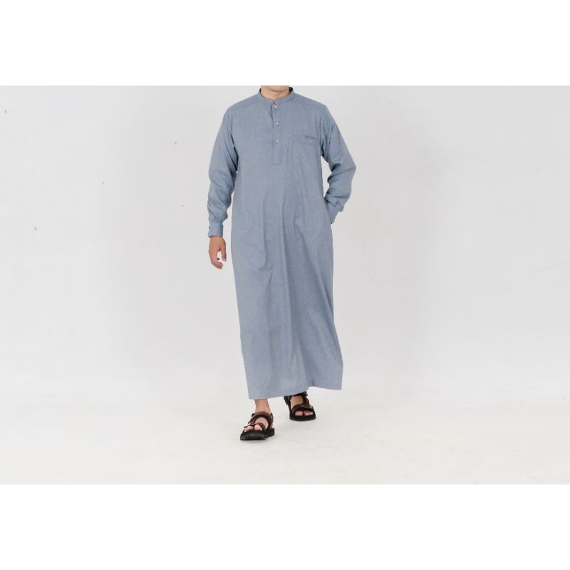 Baju Gamis pria /jubah pria polos kancing kotak