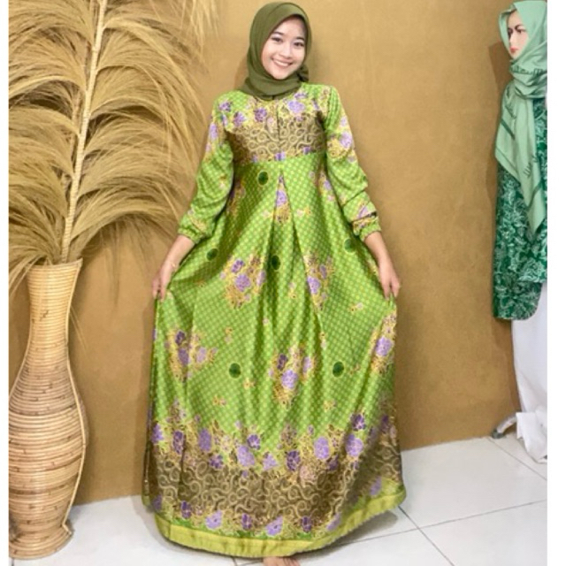 Seragam Batik Muslimat Hijau Muda Model Mayung Terbaru Batik Muslimat Hijau Muda