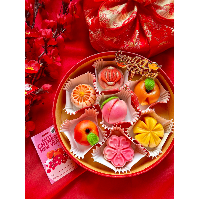 

Hampers kue bulan mooncake premium ala Korea Nerikiri Wagashi Hwagwaja 화과자