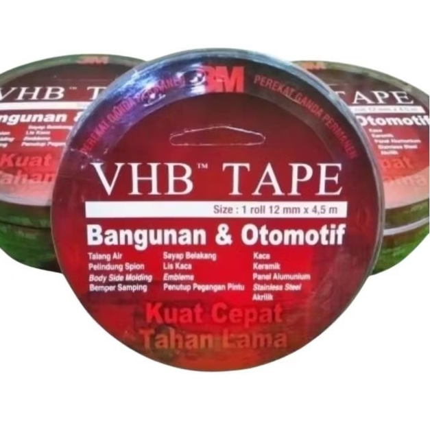 

Double VHB Tape 3M 12mm x 4.5 Meter Super Kuat