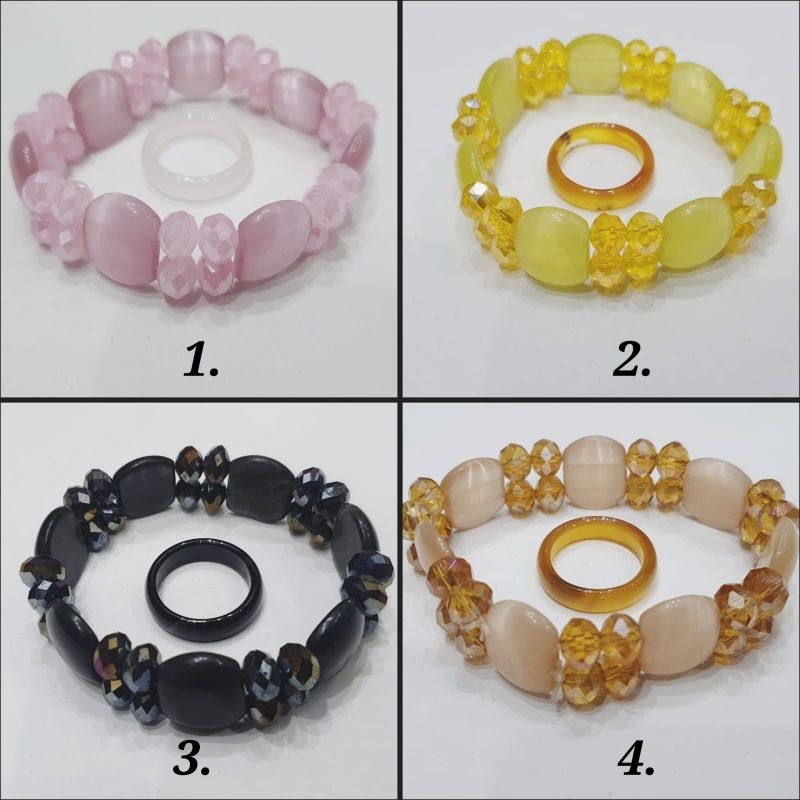 Satu set gelang mata kucing