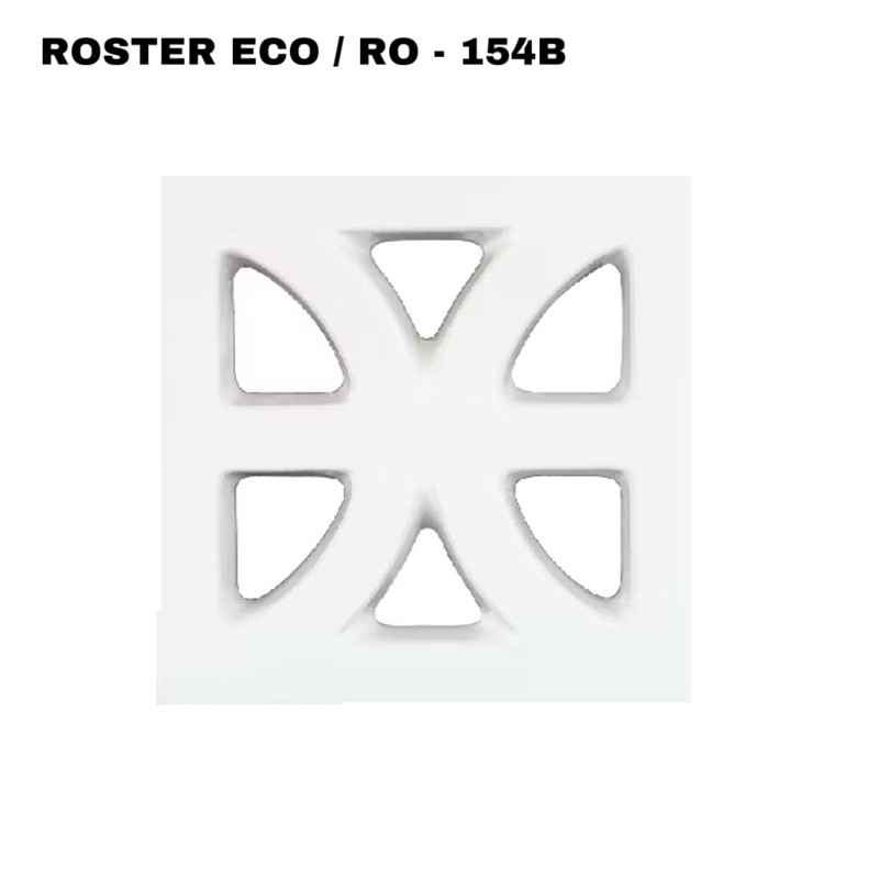 Roster / Keramik Trisensa / Keramik Lubang Angin Motif ECO 20x20 cm RO 154 B - Putih