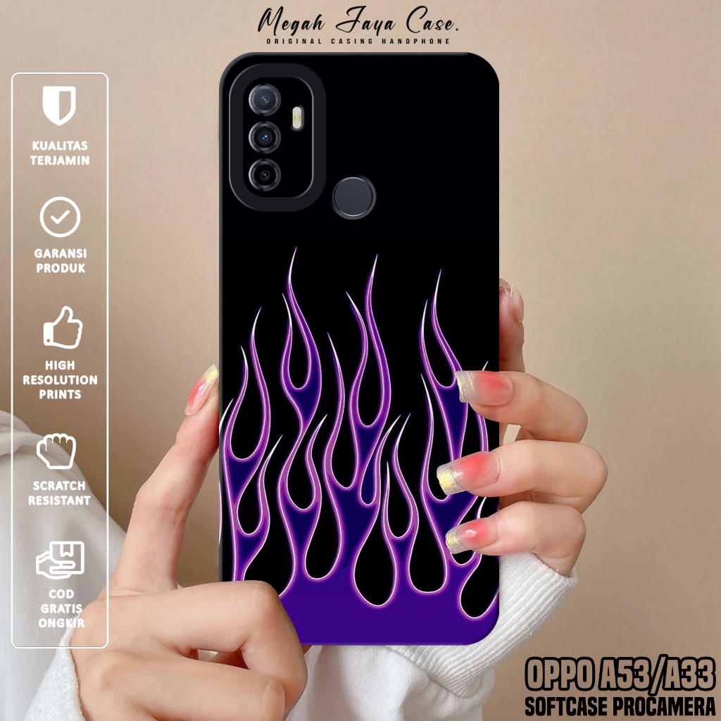 Case OPPO A53 / OPPO A33 - Softcase Hp OPPO A53 / OPPO A33 Motif FIRE - Silikon Hp OPPO A53 - Casing
